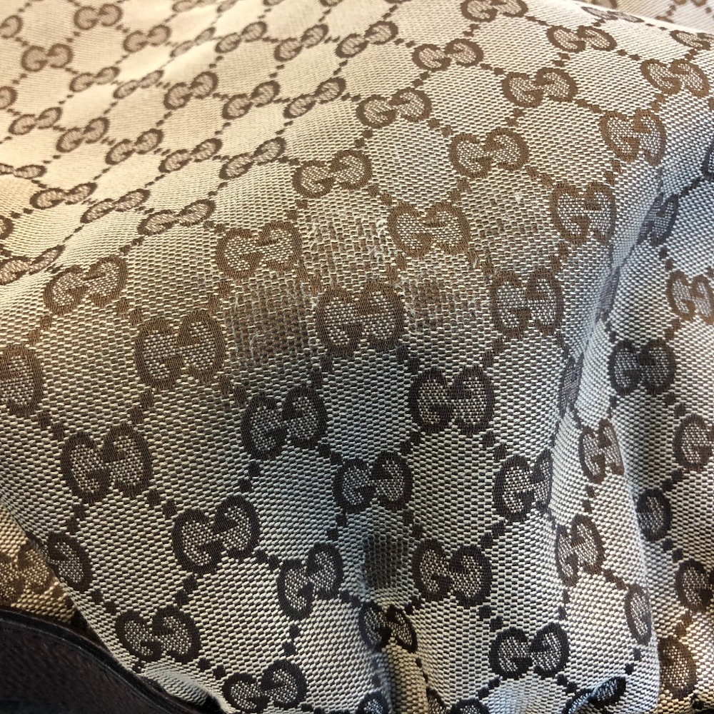 Gucci Brown GG Canvas Large Shoulder Bag/Purse - Picture 7 of 7